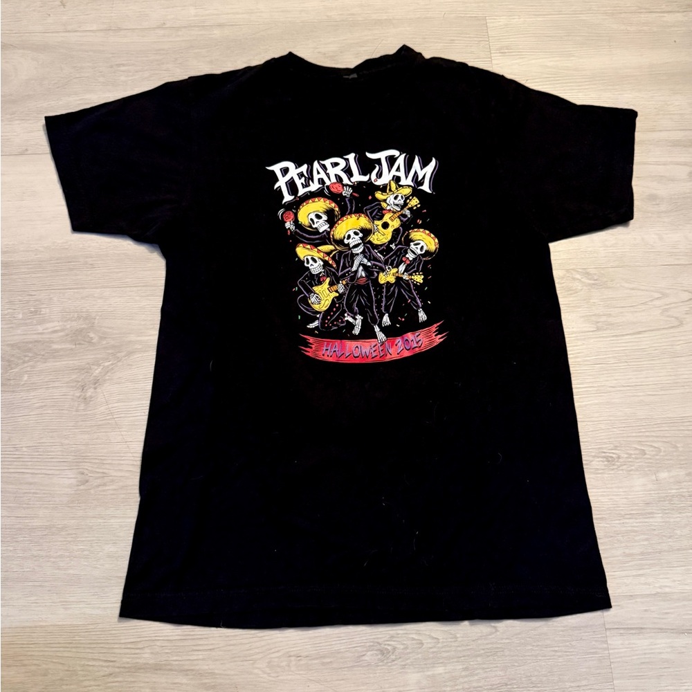 PEARL JAM Halloween Mariachi Ten Club T-Shirt Vintage 2015 Size Small Rare